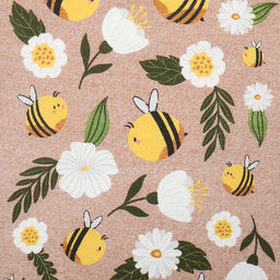 Набор кухонных полотенец «Доляна» Bee and bunny, 2 шт., 28×46 см, 100% хлопок, рогожка 160 г/м²