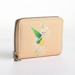 Кошелёк на молнии «Фея земли», отдел для карт, для монет, бежевый