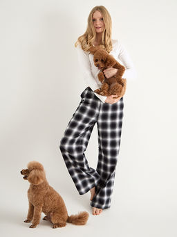 Брюки домашние женские в клетку