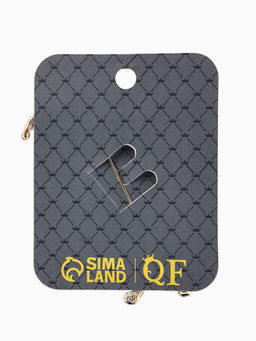 Брошь «Кошка» с зонтом, цветная в золоте