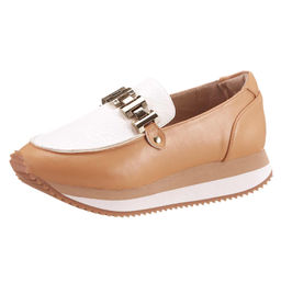 Туфли, цвета карамели-белые