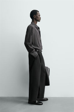 CAMISA FLUIDA RAYAS / Negro - Zara фото 4