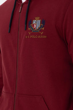 Мужской бордовый вязаный кардиган Неожиданная скидка в корзине - U.s. polo assn фото 7