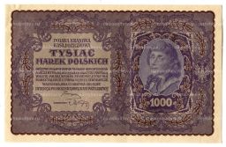 Банкнота 1000 марок 1919 года Польша