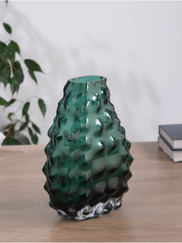 Ваза для цветов «Шерил галант», d=7×5 см, 22×17 см, стекло, зелёная