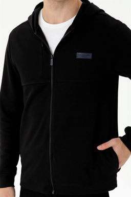 U. S. Polo Assn Мужской черный вязаный кардиган с капюшоном - U.s. polo assn фото 6