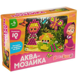 Аквамозаика с декорациями Маша и Медведь Прогулка в лесу