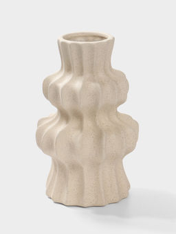 Ваза настольная керамика "Виргил" 20х10 см, молочный