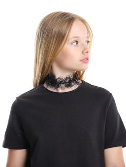 Чокер ажурный черный PR3638 черный - Mini maxi фото 3