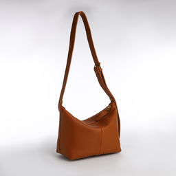 Сумка женская кросс-боди на молнии, 22×13×19 см, коричневая