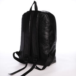 Рюкзак городской из искусственной кожи на молнии, 3 кармана, цвет чёрный - Simaland фото 2
