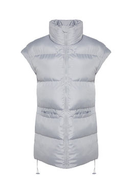 Gri Oversize Omuz Detayl? Su Itici Sisme Yelek TWOAW24YE00010 - Trendyolmilla фото 6