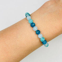 Браслет из Апатита,Аквамарина и Амазонита