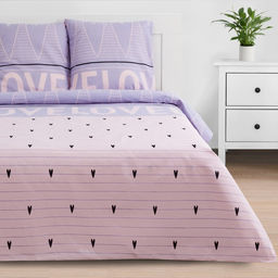 Постельное бельё Этель 2 сп Violet love 175*215 см, 200*220 см, 70*70 см - 2 шт