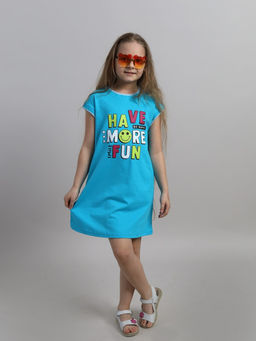 CRB wear/ CSKG 63813-40-408 Платье для девочки,бирюзовый/Ex.Cherubino