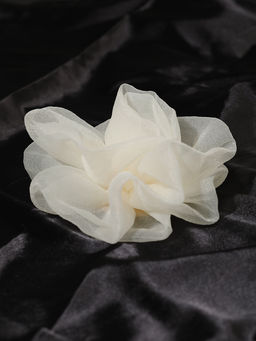 Брошь-цветок цвета шампань большая - Almond фото 4