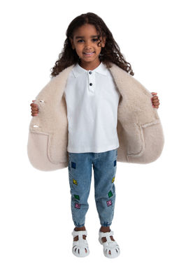 Жилет детский меховой ПЛЮША карамель