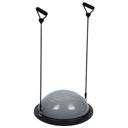 Полусфера BOSU гимнастическая ONLYTOP, с насосом, 46×20 см, серая