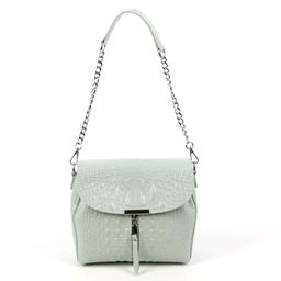 Женская кожаная сумка через плечо под крокодила 0112-18 - Cidirro фото 2