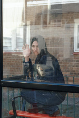 TRF STRAIGHT WIDE HIGH-WAIST LEATHER JEANS - Zara фото 12