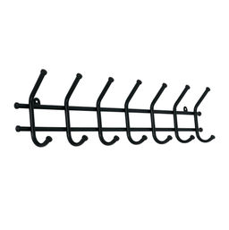 Вешалка настенная металл. "Норма 7" 70,5см (7 рожков, черная)
