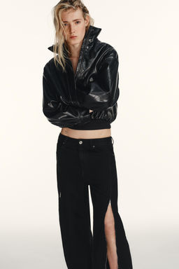 TRF BAGGY JEANS WITH ZIPS - Zara фото 4