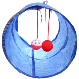 Игровой туннель для животных "МурМяу", цвет голубой, 46*25см