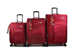 Чемодан ,комплект из 3-х , текстиль, 50124-2 Бордовый
