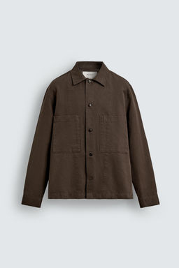 SOBRECAMISA REGULAR FIT / Marr?n oscuro - Zara фото 7