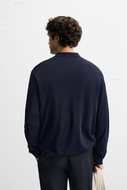 KNIT COTTON - SILK POLO SHIRT - Zara фото 4