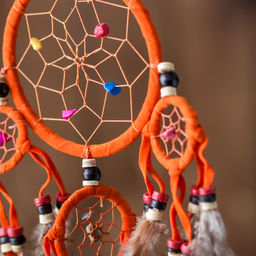 Ловец снов «Пять оранжевых колец», 0.7×15×40 см