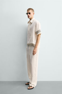 PANTAL?N RELAXED FIT 100% LINO / Crudo