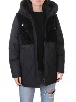 M-8800 BLACK Куртка зимняя стеганная женская (150 гр. холлофайбер)