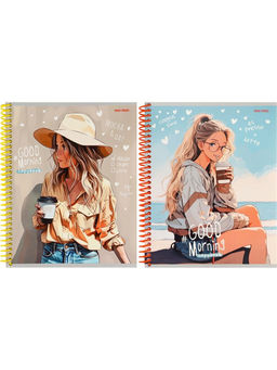 Тетрадь 96л. на цв.спирали "Любовь к кофе" клетка (96-6323, Проф-Пресс) ТВИН-лак