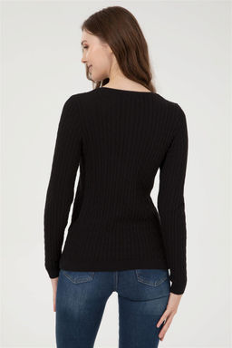 Женский черный базовый свитер с v-образным вырезом Неожиданная скидка в корзине - U.s. polo assn фото 5