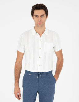 Кардиган узкого кроя цвета экрю из трикотажа