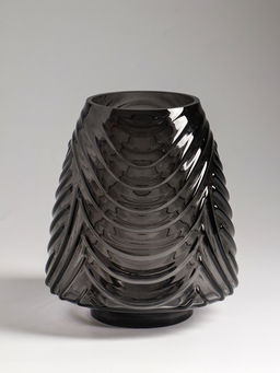Ваза «Флер», 19.5×16 см, стекло, серая