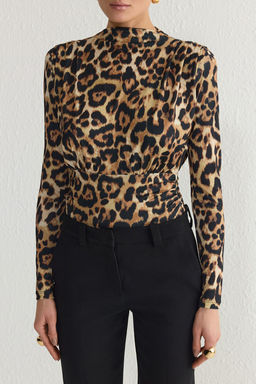 Kahverengi-Cok Renkli Drapeli C?tc?tl? Orme Body TPRAW23BD00048