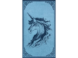 Полотенце махровое 6с103.412ж1 Огненный единорог(джинс) 50х90см