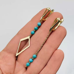 Серьги из Бирюзы Асимметрия