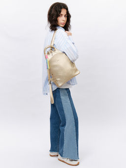 LACCOMA рюкзак Адель-золотистый эко кожа хлопок фото 5