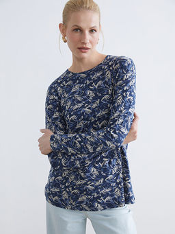 Bisiklet Yaka Desenli Bluz