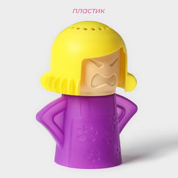 Устройство для чистки микроволновой печи Доляна, 10.5×8×13 см, пластик, фиолетовое