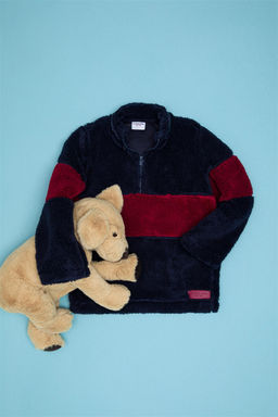 Темно-синяя толстовка с высоким воротником для мальчиков - U.s. polo assn фото 5