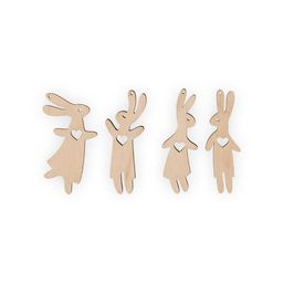 Заготовка для декорирования Mr. Carving ВД-533 Мини-набор Зайчата фанера 5 х 2.5 х 0.3 см