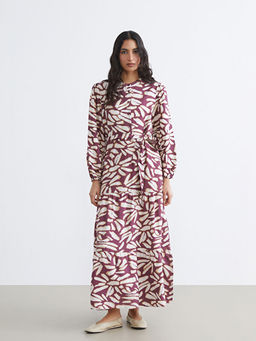 Hakim Yaka Desenli Ku?akl? Katkat Elbise