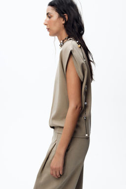 WASHED INTERLOCK T-SHIRT - Zara фото 4