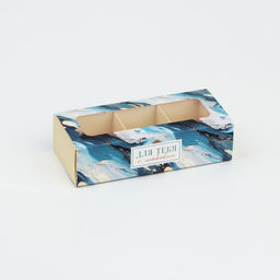 Цена за 5 шт. Коробка под 3 конфеты с ячейками «Акварель», 13.3×3.3×5.8 см