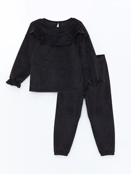 Bisiklet Yaka Uzun Kollu K?z Bebek Pijama Tak?m