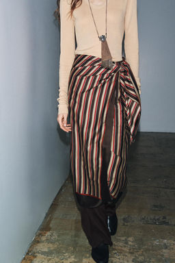 STRIPED WRAP SKIRT ZW COLLECTION